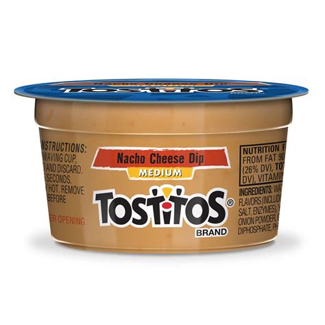 Tostitos Nacho Cheese Dip Medium 3625 Oz