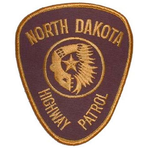 North Dakota Highway Patrol Embroidered Iron On Patch At Sticker Shoppe