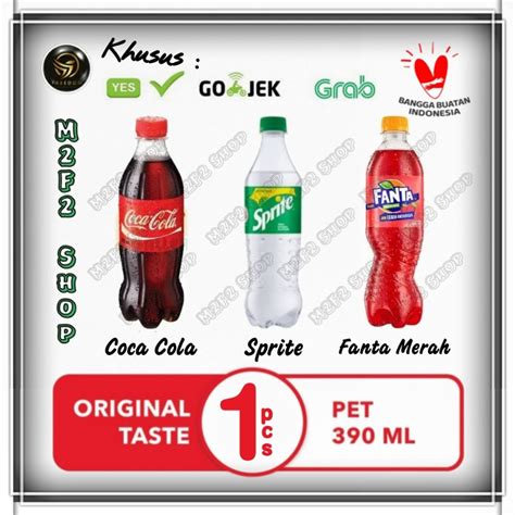 Jual Coca Cola Fanta Sprite Botol Pet 390 Ml Kemasan Satuan