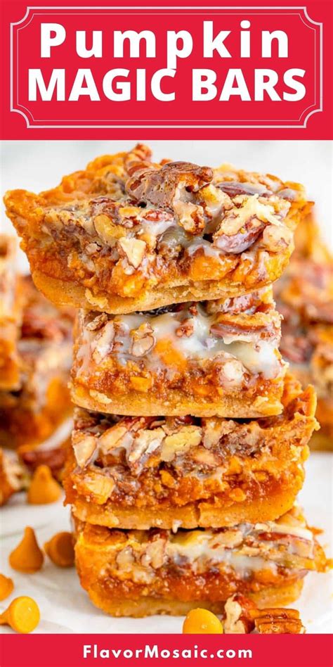 Pumpkin Magic Bars Are Rich Thick Sweet And Very Pumpkin Y Cookie Bars With Creamy Pumpkin