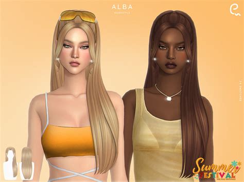 The Sims Resource Summer Festival Alba Hairstyle