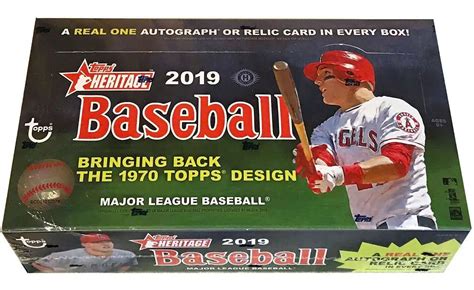 Mlb Topps 2019 Heritage Baseball Trading Card Hobby Box 24 Packs 1