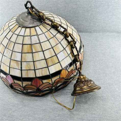 Tiffany Style Vintage Stained Glass Pendant Hanging Lamp Light Shade