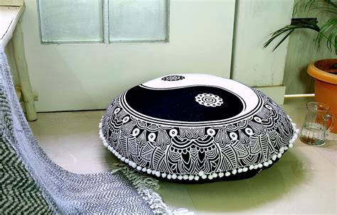 Popular Handicrafts Large Black And White Hippie Mandala Ying Yang