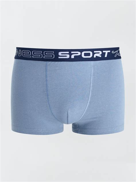 Lot Boxers Unis Airness Rouge Gris Bleu Kiabi