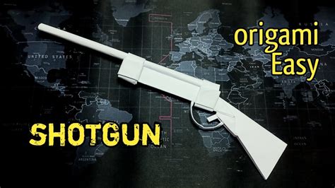 Cara Membuat Senapan Shotgun Dari Kertas Origami Senjata Paper Craft Youtube