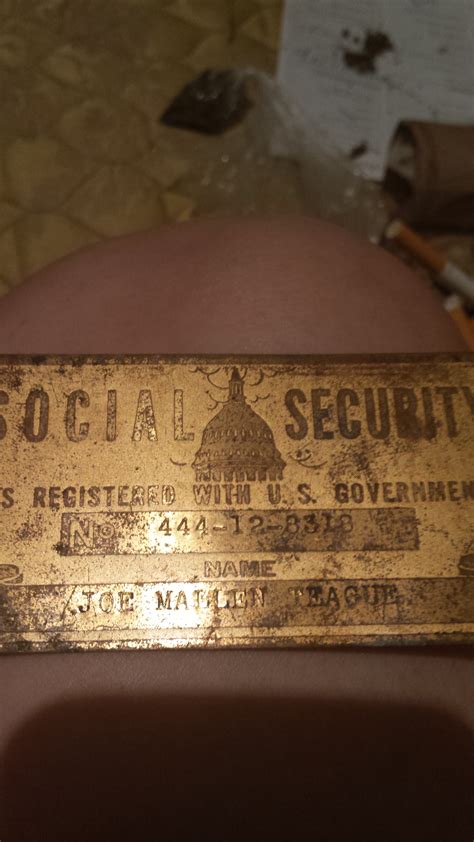 Gold Metal Social Security Card Instappraisal