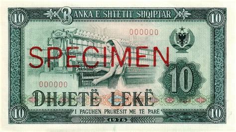 10 Lekë 1976 Albania BanknoteDB