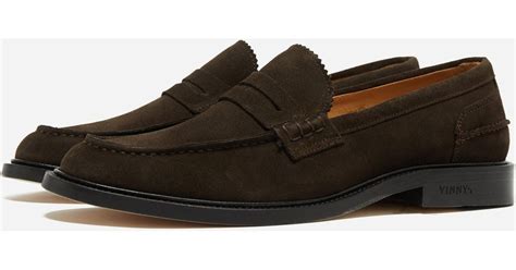 Vinny S Suede Townee Penny Loafer In Brown For Men Lyst Australia