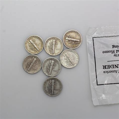 Silver Mercury Dimes, 8 Pieces | Property Room