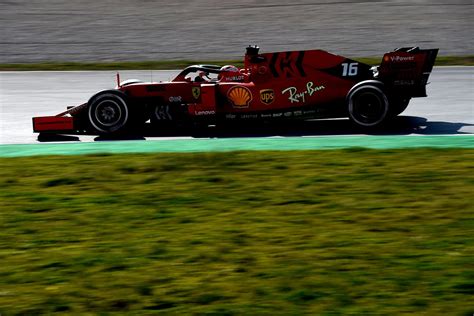 F Ferrari Test Barcellona Giri Per Un Soddisfatto Leclerc