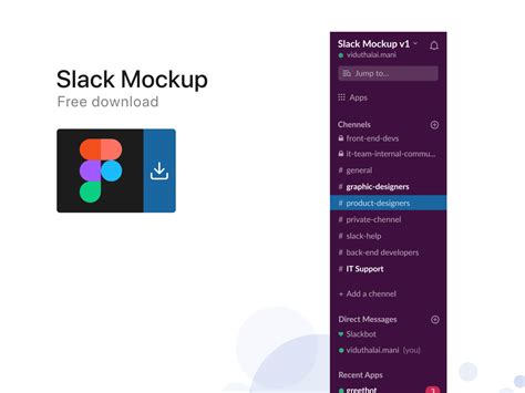 Slack Mockup | free psd | UI Download