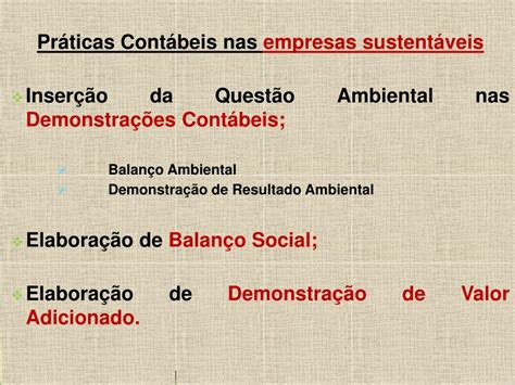 PPT Contabilidade Social E Ambiental PowerPoint Presentation Free