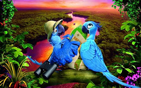 Rio 2 2014 Movie Amazon Parrot Rio 2 Hat Water Green Bird