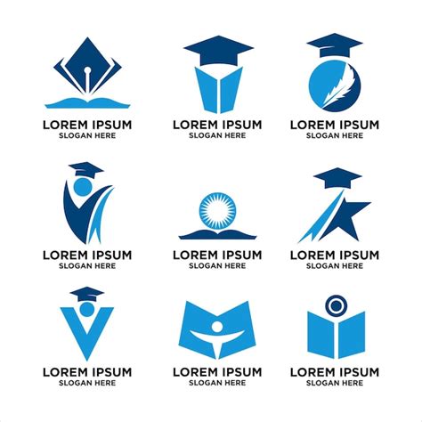 Premium Vector | Set of education logo design templates, educational ...