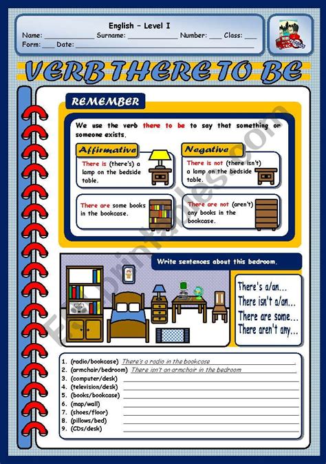 Verb There To Be Affirmative And Negative Esl Worksheet By Xani