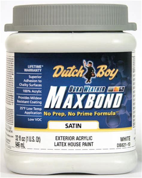 Dutch Boy Dura Weather MAXBOND White Exterior Latex Paint 1 Qt At