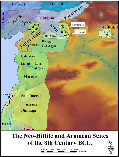 Map Neo Hittite And Aramean States Levant Mid000032 American