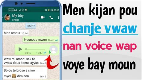 Men yon gwo sekrè ki kache nan whatsapp Fason pou chanje vwaw nan voice