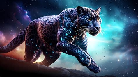 Premium Ai Image A Stunning Panther Digital Art With An Enchanting