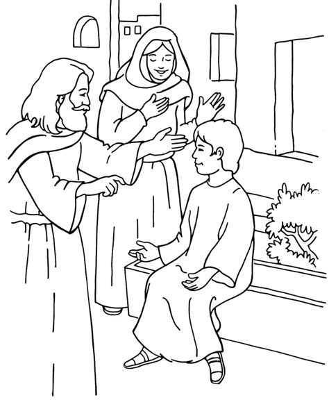 Jesus Heals The Sick Coloring Page Coloring Home