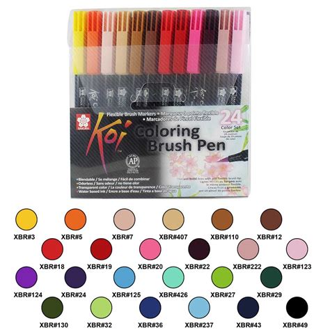 Plumon Acuarelable Koi Coloring Brush Set Colores Kreateca