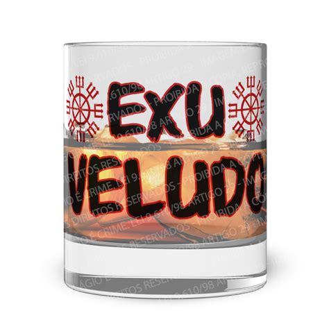 Copo Personalizado Exu Veludo Umbanda Umbanda No Peito