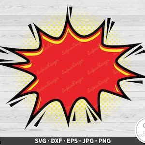 Comic Book SVG Pow Clip Art Cut File Silhouette Instant Digital