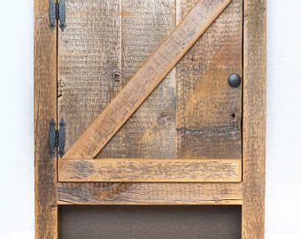 Handmade Rustic Upper Cabinet Reclaimed Barn Wood W Tin Doors Natural