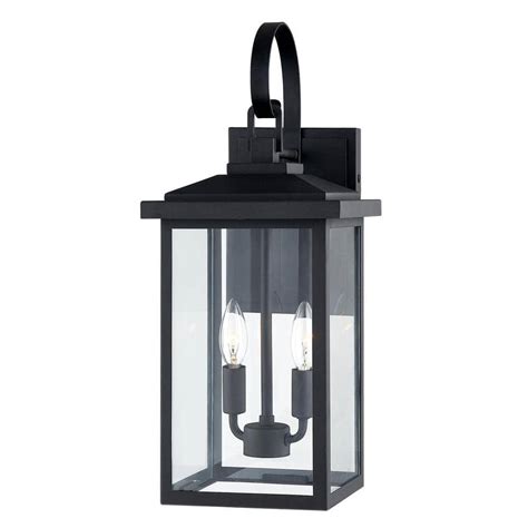 Kawoti Light Black Outdoor Wall Lantern Sconce The Home Depot