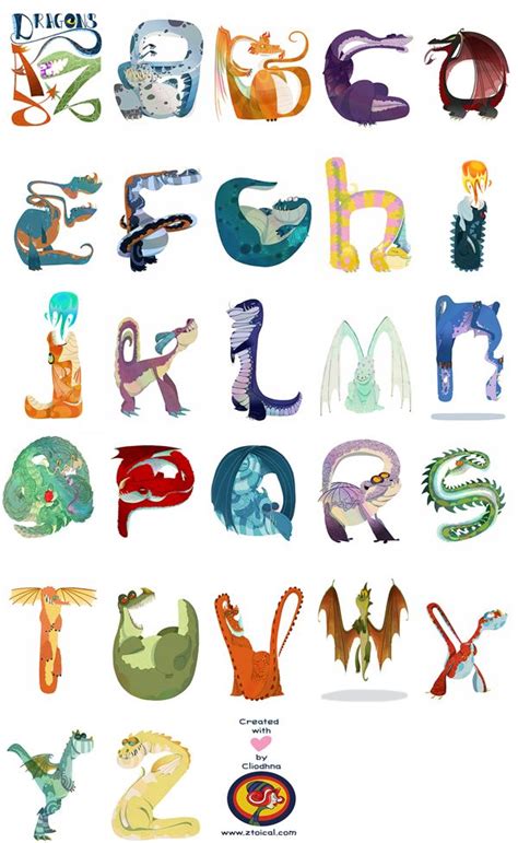 Dragon Svg Alphabet Letter Cut File