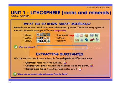 Unit 3 Lithosphere Rocks And Minerals PPT