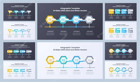 Premium Vector | Infographics Slide Template Design Set