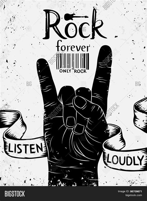 Vintage Poster Rock Forever Rock Vector And Photo Bigstock