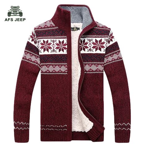 Free Shipping Afs Jeep Sweter Hombre 2018 Fashion Winter Wool Cardigan Masculino Mens Casual