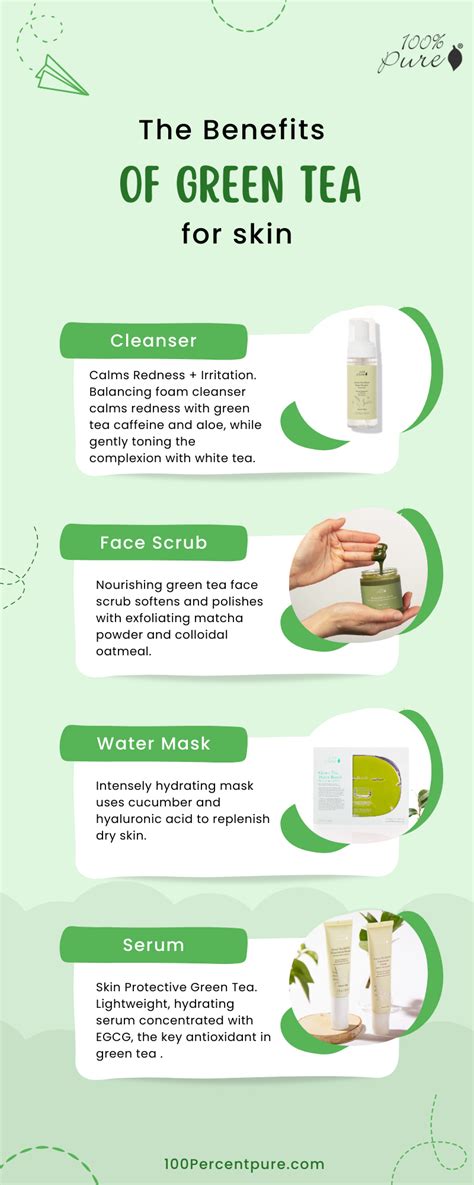 Top 6 Benefits Of Green Tea For Skin By 100percentpure Medium