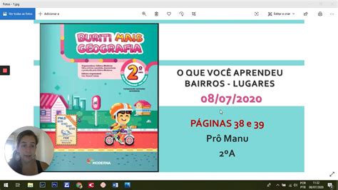 Aula Atividade Geografia Bairros E Lugares Youtube