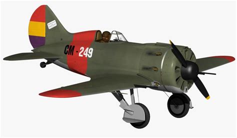 Polikarpov I 16 Mosca 3d 모델 45 Blend Fbx Max Obj Free3d