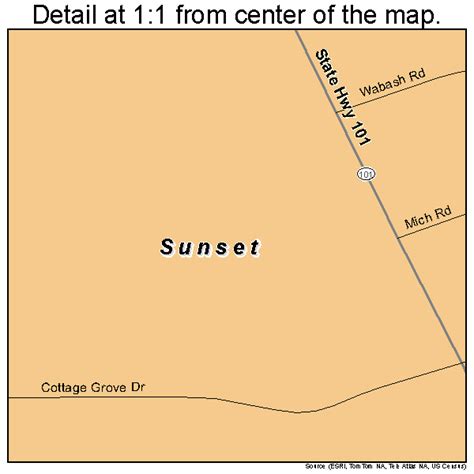 Sunset Texas Street Map 4871264