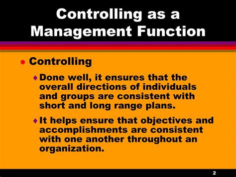 Ppt Controlling As A Management Function Powerpoint Presentation