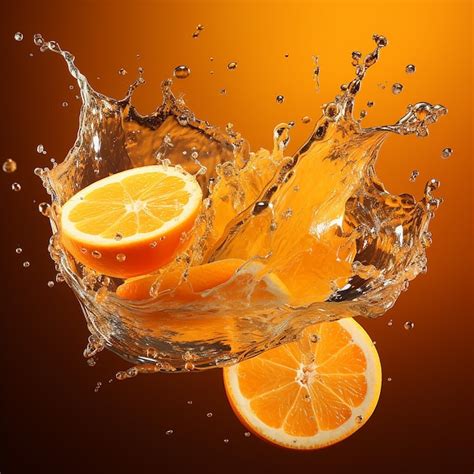 Premium Photo Orange Splashing Background