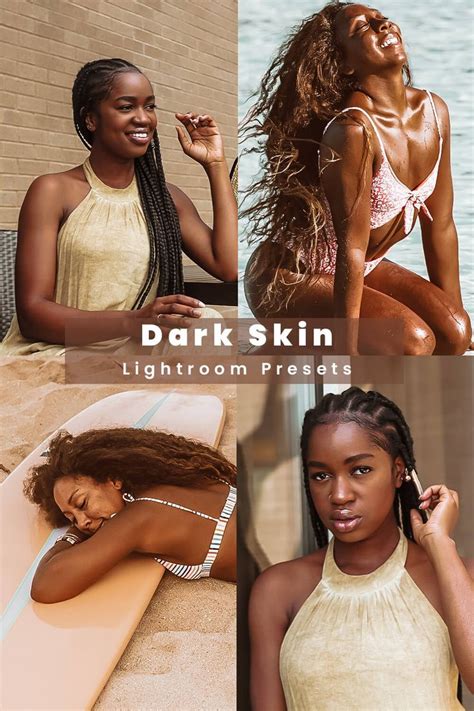 Black Dark Skin Lightroom Mobile Desktop Presets Photoshop Actions