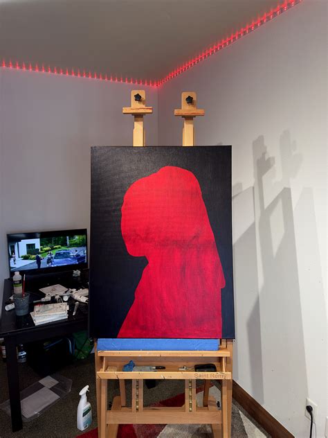 Neon Girl With A Pearl Earring Painting By Borbay Ala Vermeer Borbay