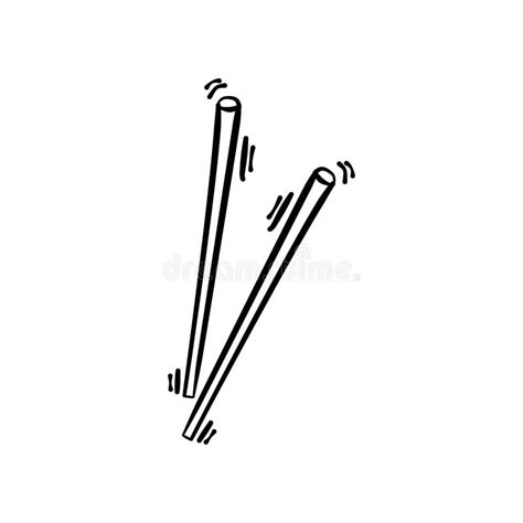 Asian Chopstick Japanese And Chinese Food Stick Icon Doodle