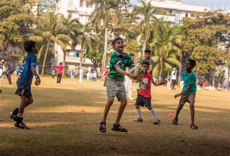 Kids Playing Football at Mumbai Ground Editorial Stock Photo - Image of ...