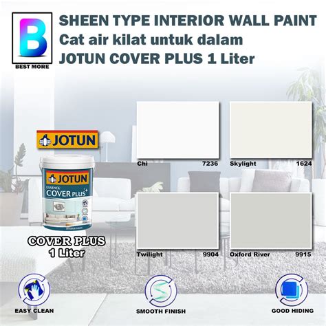 Jotun Cover Plus Sheen For Interior Liter Chi Skylight