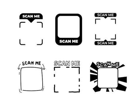 Premium Vector | Scan me set icons QR code template Scan me sticker QR ...