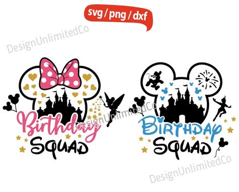 Birthday Squad Svg Mouse Birthday Squad Svg Mouse Head Svg Etsy