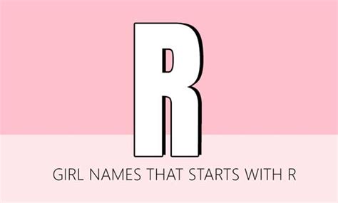 Girl Names That Start With R Urban Mamaz