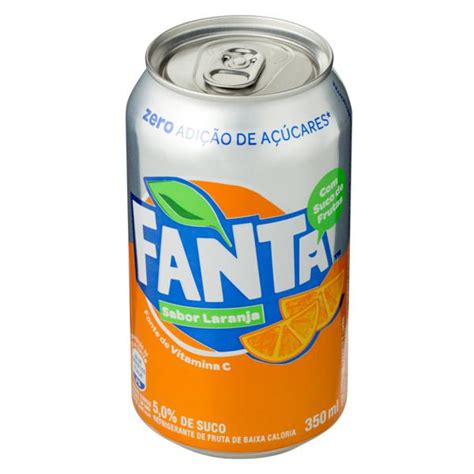 Refrigerante Laranja Zero Adição de Açúcar Fanta Lata 350ml